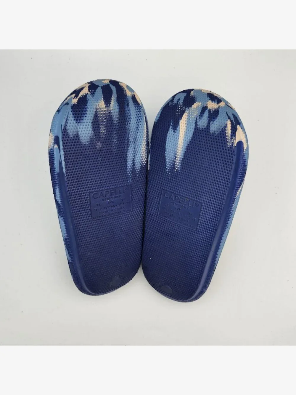 Blue/White Camo Slides | Kid's 10-11